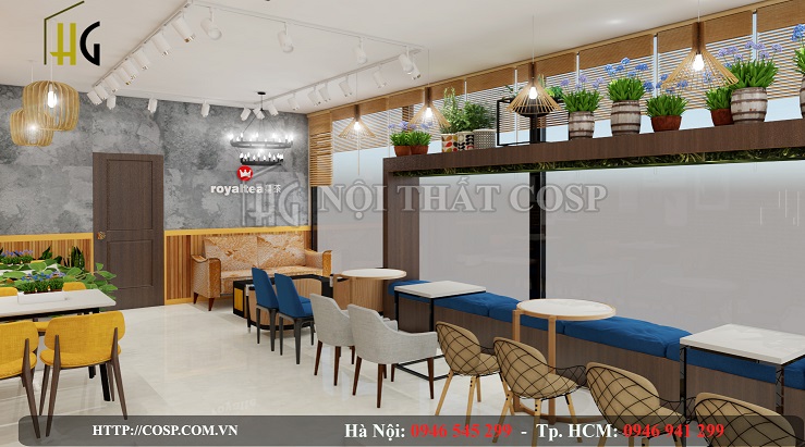 Thiết kế nội thất quán trà sữa Royal Tea - Phan Thiết